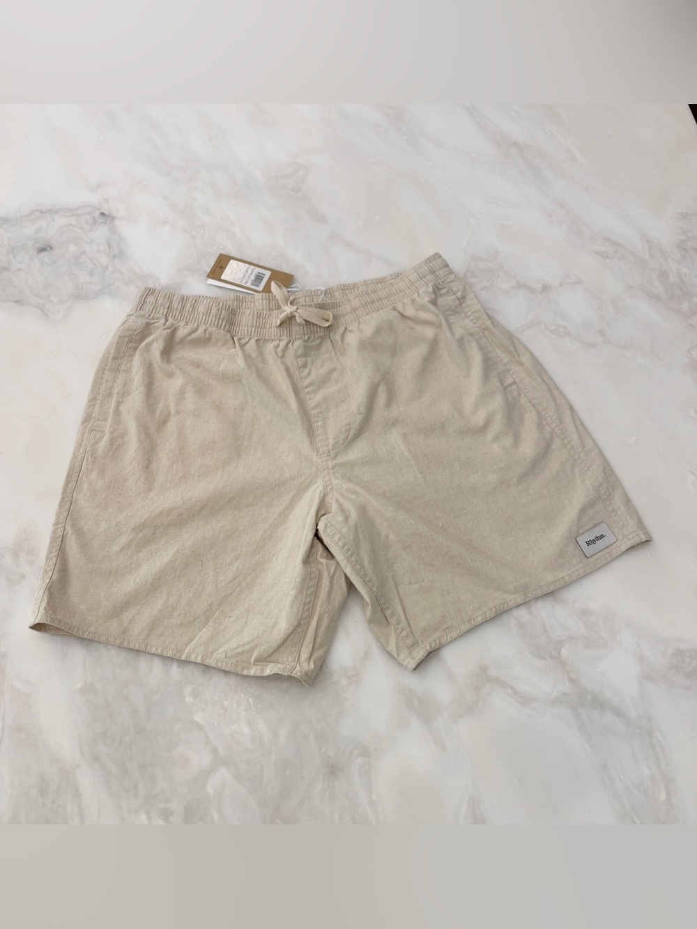 Rhythm. Classic Linen 7” Jam Short Men’s Size 36 Sand New